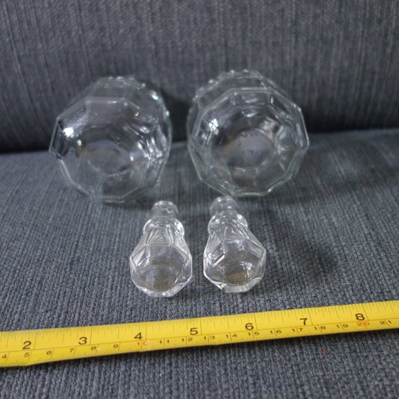 Vintage Glass Salad Dressing Shakers with All Glass Caps - Picture 6 of 7